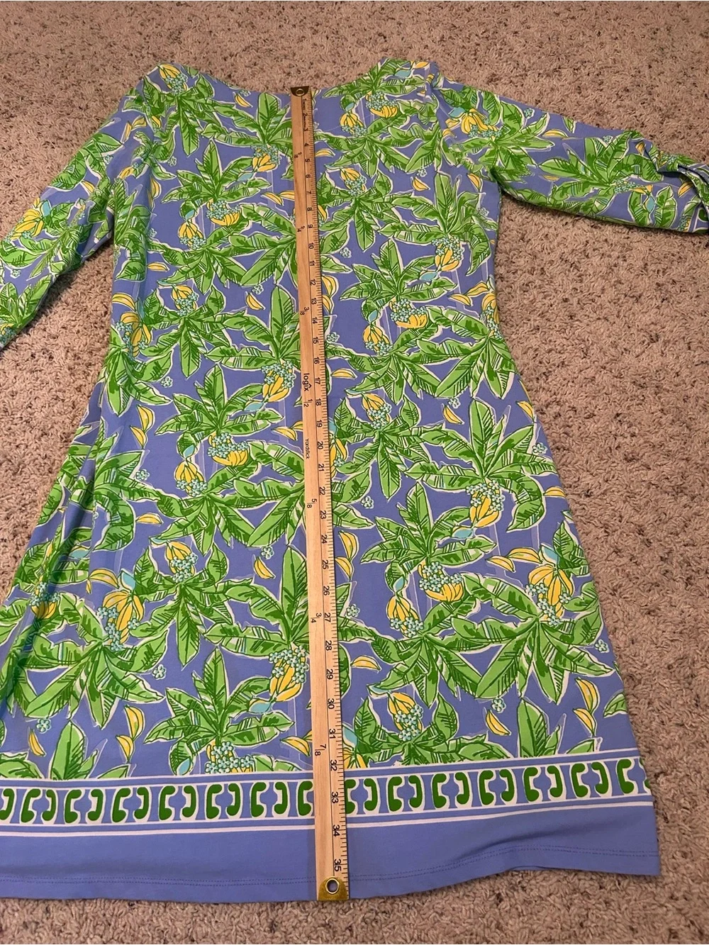 Blue & Green Tropical-Print Women's Swim Coverup Tunic